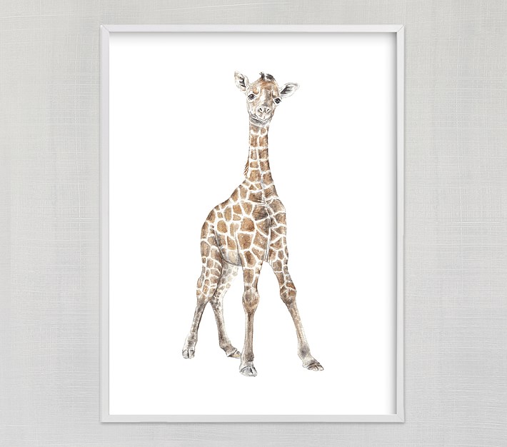 Minted&#174 Baby Giraffe Watercolor Wall Art by Lauren Rogoff