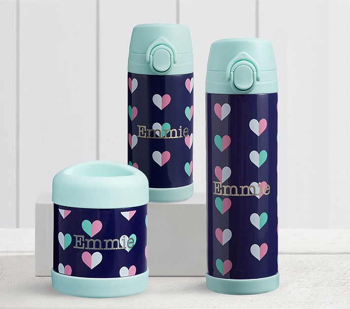 Mackenzie  Navy Mod Hearts Hot &amp; Cold Container
