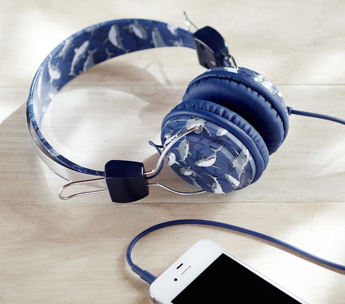 Mackenzie Blue Shark Headphones