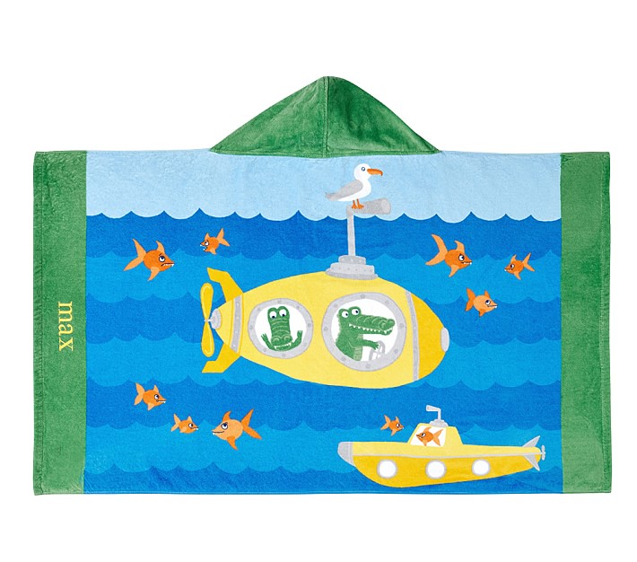 Classic Submarine Kid Beach Hooded Towel