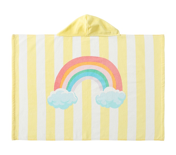 Rainbow Stripe Baby Beach Hooded Towel