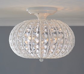 Clear Acrylic Round Kids Flush Mount Light | Pottery Barn Kids