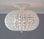 Clear Acrylic Round Flush Mount Chandelier