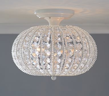 Clear Acrylic Round Kids Flush Mount Light | Pottery Barn Kids