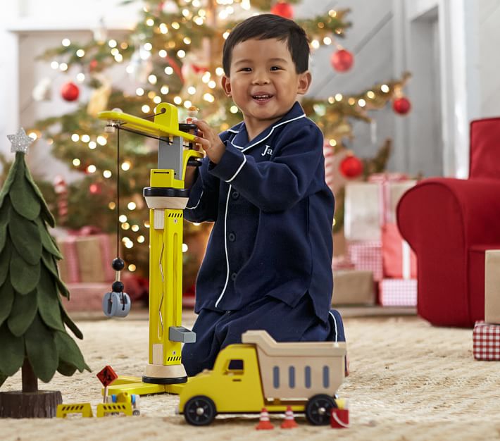 Toy Construction Crane & Dump Truck