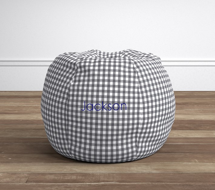 Charcoal Check Anywhere Beanbag<sup>&#8482;</sup> Slipcover Only