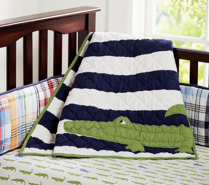 Pottery barn hot sale madras crib bedding