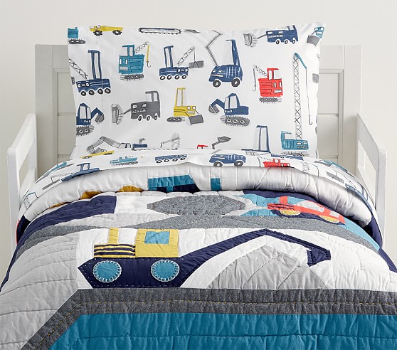 Jax Construction Toddler Comforter| Toddler Bedding | Pottery Barn Kids