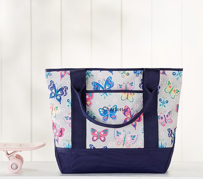 Mackenzie Gray Rainbow Butterfly After School Tote Bag