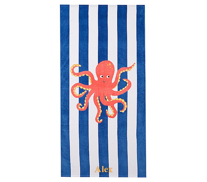 Octopus Stripe Kid Beach Towel