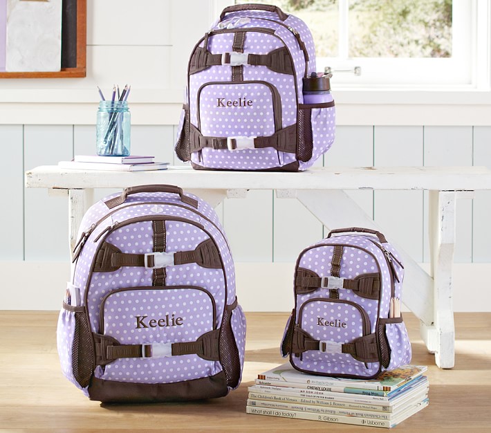 Mackenzie Lavender Dot Backpacks