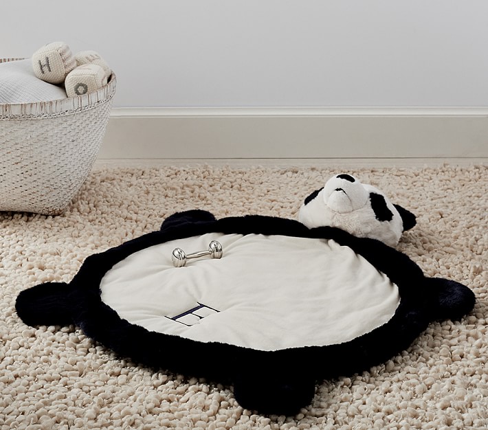 Panda Faux-Fur Plush Play Mat