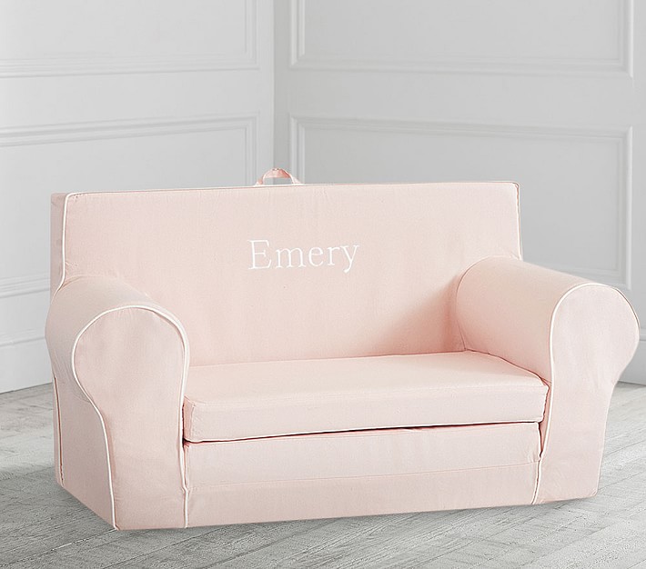 Anywhere Sofa Lounger&#174;, Blush with White Piping
