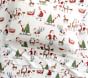 Flannel Jolly Santa Organic Toddler Sheet Set &amp; Pillowcase
