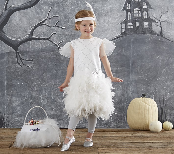 Kids White Flapper Halloween Costume