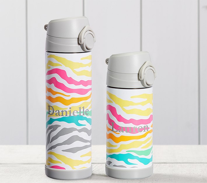 Mackenzie Multi Zebra Water Bottles