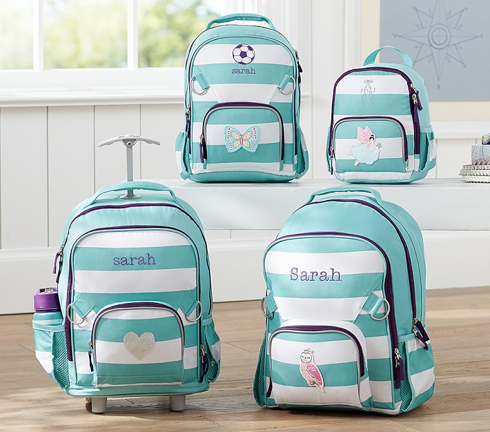 Fairfax Turquoise/White Stripe Backpacks