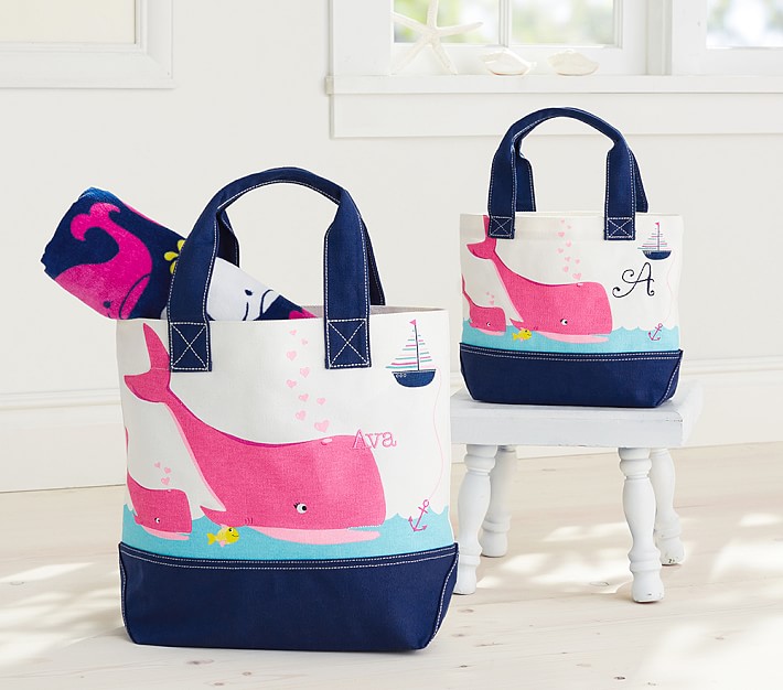 Pink Whale Preppy Icon Tote
