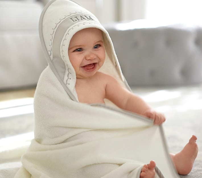Monique Lhuillier Baby Hooded Towel &amp; Washcloth Set