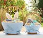 Chambray Embroidered Easter Basket Liners