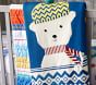 Fair Isle Knit Polar Bear Baby Blanket