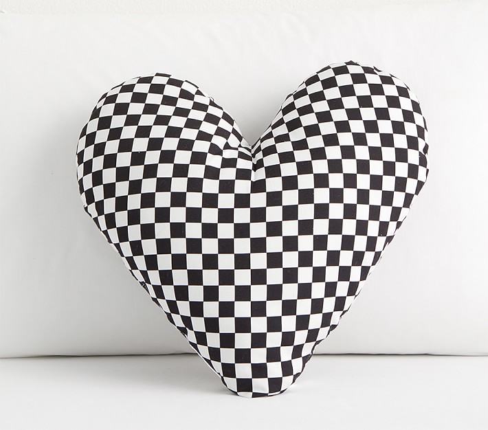 The Emily &amp; Meritt Checkered Heart Pillow