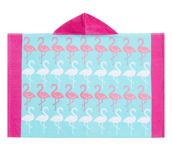 Repeat Flamingo Baby Beach Hooded Towel
