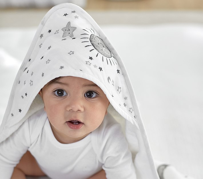 Skye Muslin Baby Hooded Towel &amp; Washcloth Set