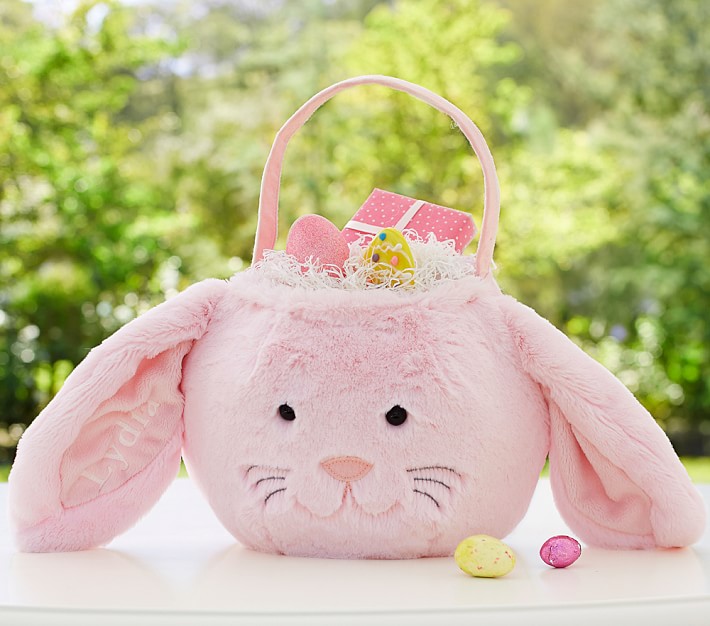 Pink Bunny Puffy Easter Bag
