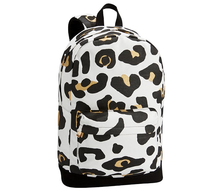 The Emily &amp; Meritt Black/Gold Leopard Backpack