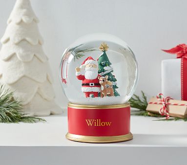 Santa & Rudolph® Snow Globe Pottery Barn Kids