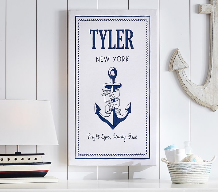 Navy Personalized Anchor Art
