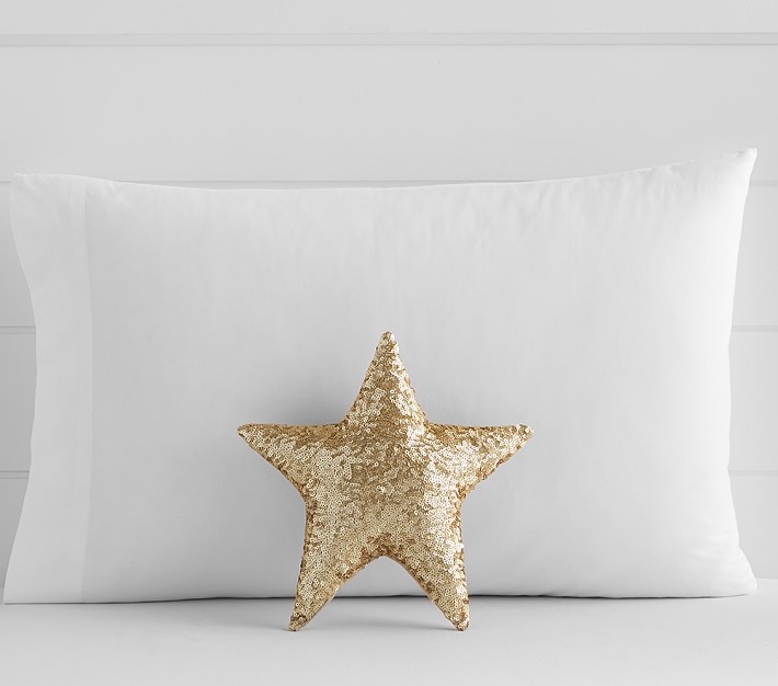 Sequin Star Shaped Pillow
