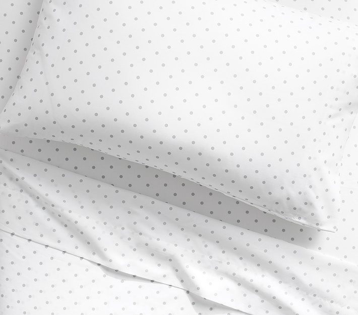 Organic Pin Dot Toddler Sheet Set &amp; Pillowcase