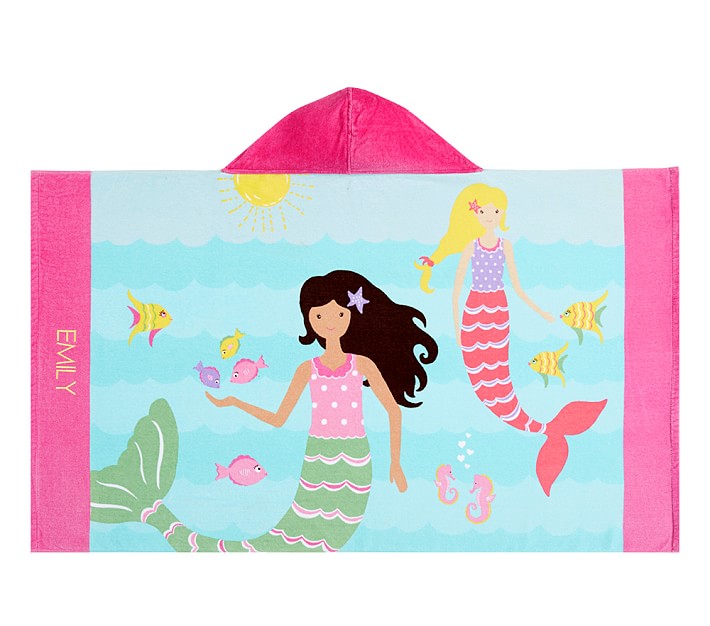 Classic Mermaid Kid Beach Hooded Towel