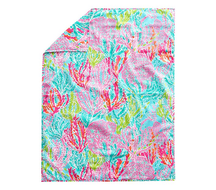 Lilly Pulitzer Coral Muslin Baby Blanket