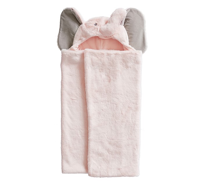 Monique Lhuillier Faux Fur Elephant Baby Hooded Towel