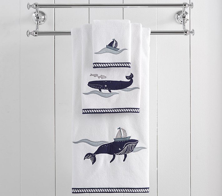 Whale Appliqu&#233; Bath Towel Collection