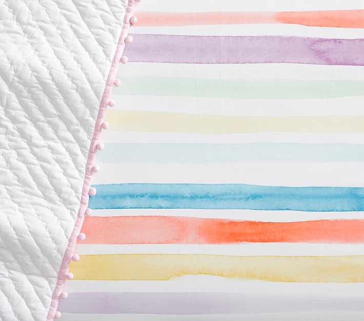 Kayla Rainbow Stripe Crib Fitted Sheet