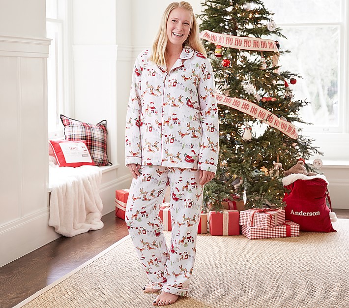 North Pole Adult Flannel Pajama