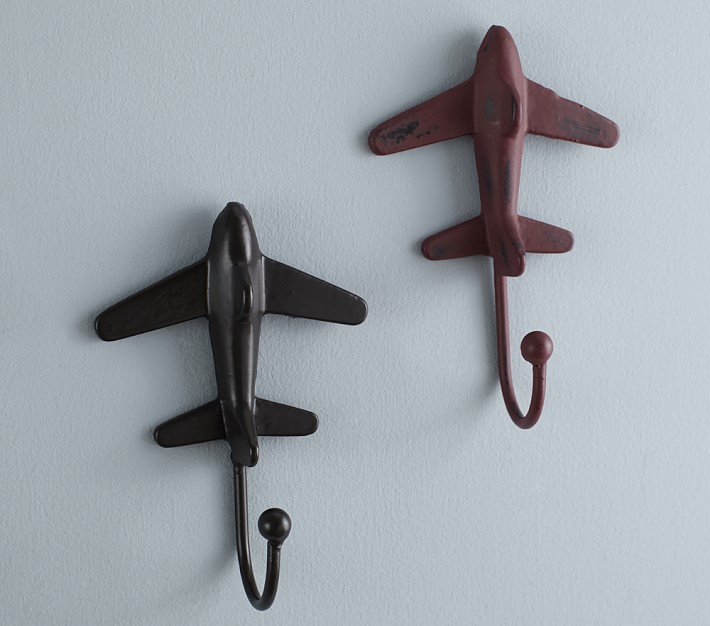Rustic Metal Plane Hooks