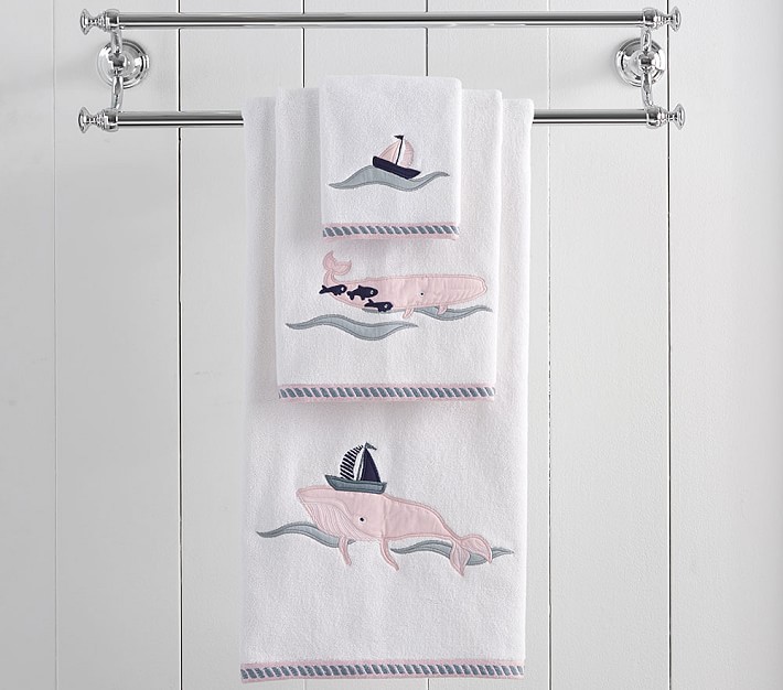 Whale Appliqu&#233; Bath Towel Collection