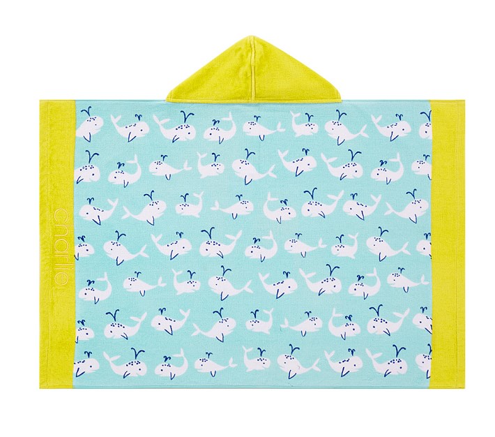 Allover Whale Baby Beach Hooded Towel