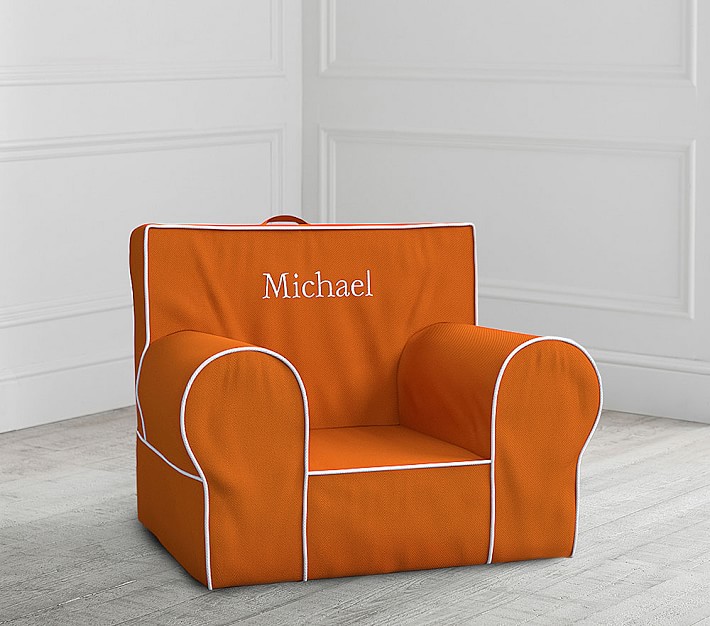 Kids Anywhere Chair&#174;, Orange with White Piping