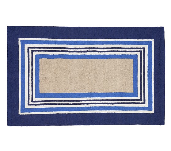 Tailored Striped Rug - Blue | Patterned Rugs | Pottery Barn Kids