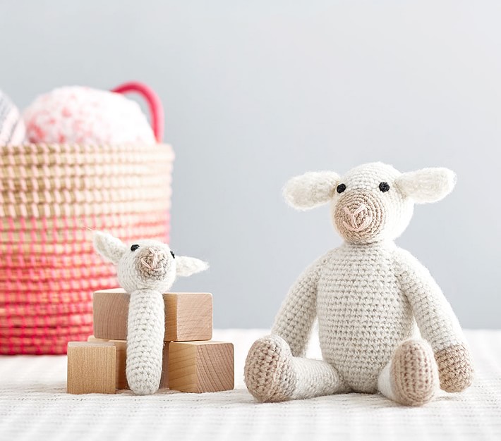 Lamb Knit Plush &#38; Rattle
