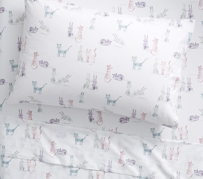 Lola Kitty &amp; Bunny Organic Sheet Set &amp; Pillowcases