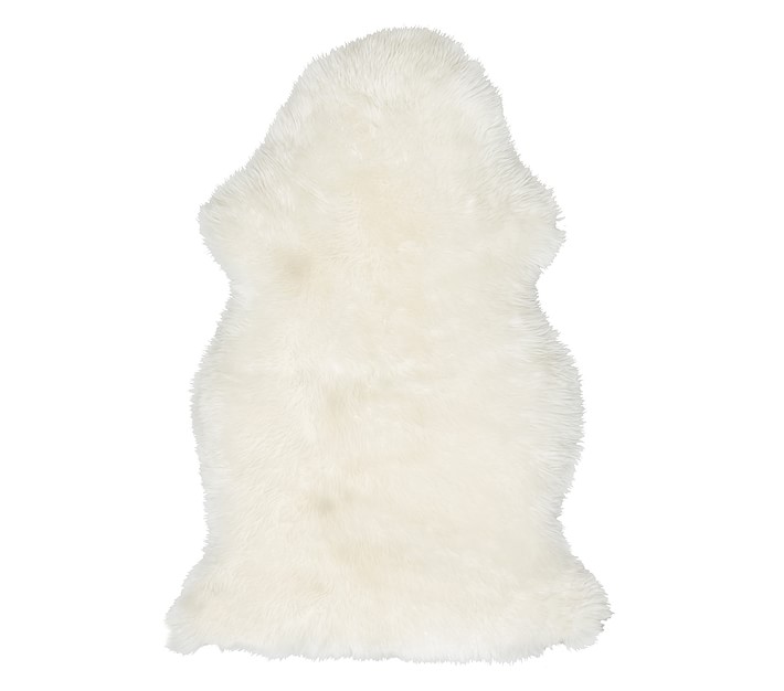 Supersoft Shearling Rug, White