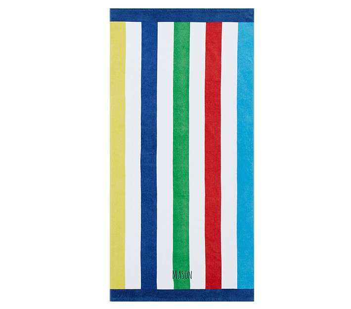 Blue Multi Stripe Kid Beach Towel