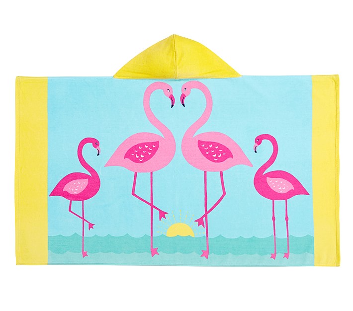Classic Flamingo Kid Beach Hooded Towel